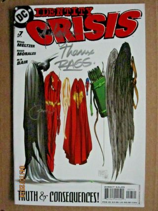 2005 Dc Comics Identity Crisis 7 1st Print Michael Turner & Rags Morales Signed