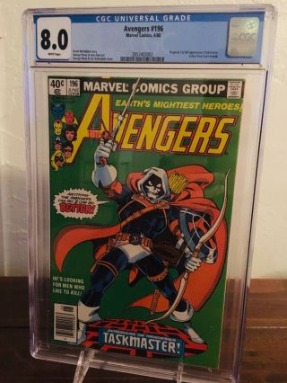 Avengers 196 Cgc 8.  0 (first Appearance Of Taskmaster) Black Widow Film White Pgs