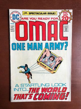 Omac 1 (1974) 8.  0 Vf Dc Key Issue Bronze Age Comic Book One Man Army Jack Kirby