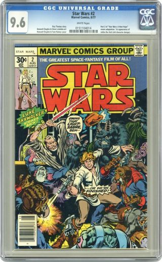 Star Wars (marvel) 2 1977 1st Printing Cgc 9.  6 0151104014