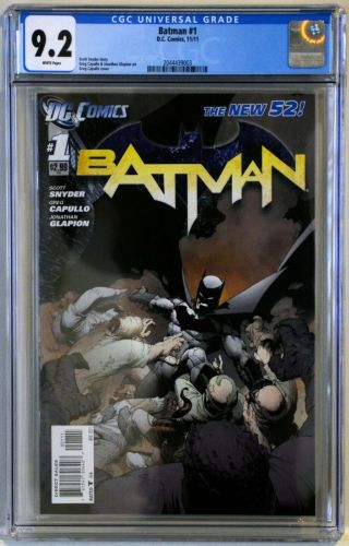 Batman 1 (dc,  2011) 52,  1st Print,  Cgc 9.  2 White Pages