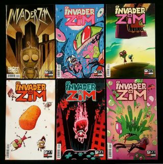 Invader Zim 1,  2,  3,  4,  5,  6 Oni Press Comic Set 1 Is Ghost Variant Vasquez