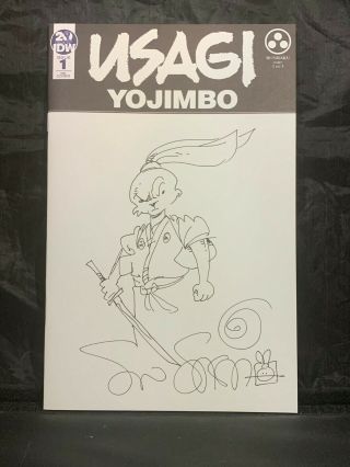 Idw Usagi Yojimbo 1 Stan Sakai Sketch Art Signed Re Cover Unique Nm