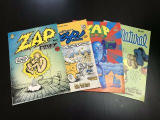 3 Zap Comix Issues 0,  1,  4 Plus Mr.  Natural 1
