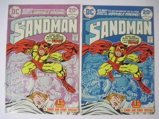 Sandman 1 Regular & Print Error Variant 1974 Dc Comics Jack Kirby Joe Simon