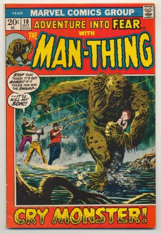 Fear 10 (1972) Fine (6.  0) Marvel Bronze Age Man - Thing