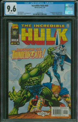 Incredible Hulk 449 Cgc 9.  6 1st Appearance Of The Thunderbolts