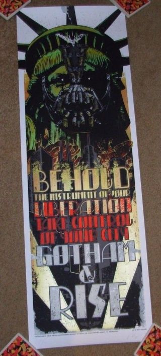 Batman Movie Poster Print Behold Bane Gotham Dark Knight Rises Rhys Cooper