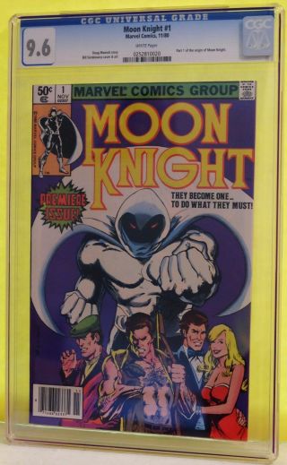 Moon Knight 1 Cgc 9.  6 - White Pages