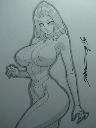Sam Totally Spies Girl Sexy Busty Sketch Pinup - Daikon Art