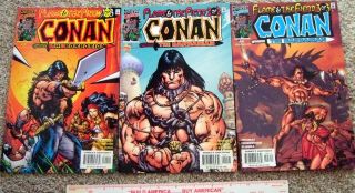 Conan: Flame & The Fiend 1,  2&3 Complete Set 2000 Marvel Comics