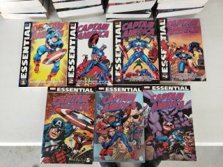 Marvel Comics Essential Captain America Volumes 1 2 3 4 5 6 7 Paperback Book Set