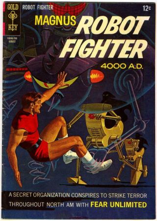 Magnus Robot Fighter 19 Gold Key Silver Russ Manning Painted Cover Bin