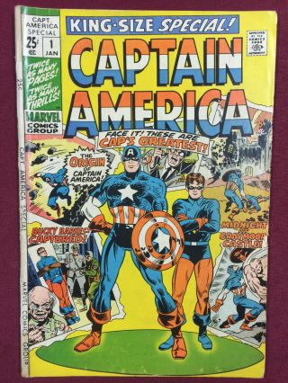 Captain America King Size Special 1 Fn Origin Of Cap B@@yah