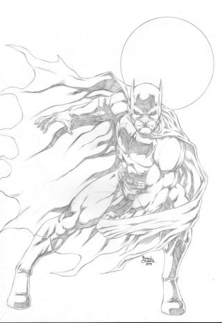 Batman (11 " X17 ") By Ricardo Oliviera - Ed Benes Studio