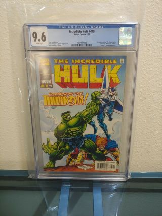 The Incredible Hulk 449 CGC 9.  6 NM,  White Pages Introducing the Thunderbolts 5