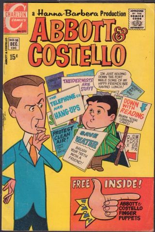Abbott & Costello Charlton Comics No.  18 1968 Vg 010218dbc