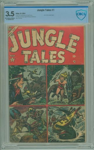 Jungle Tales 1 Cbcs 3.  5 Vg - Atlas Comics Syd Shores 1954 Jann Of The Jungle