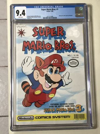 Mario Bros.  1 Cgc 9.  4 Valiant 1990 Nintendo Comic System