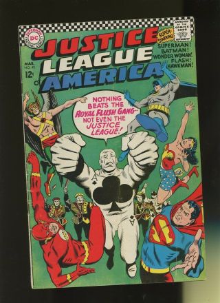 Justice League Of America 43 Gd/vg 3.  0 1 Book Dc 1st Royal Flush Gang 1966