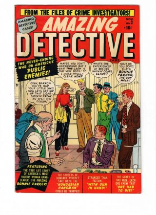 Detective Cases 3,  Nov 1950 Very Fine - 7.  5 First Issue Of This Title.