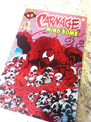 Carnage Mind Bomb 1 Marvel Foil Cover Venom Spider Man 1st Print Nm Hot N/r