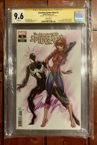 Cgc Ss 9.  6 The Spiderman 2 Jsc Variant Signed By J Scott Campbell