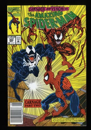 Spider - Man 362 Nm,  9.  6 2nd Carnage Marvel Comics Spiderman