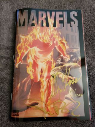 Marvels 1 1994 Signed By Alex Ross And Kurt Busiek Df 340/2500