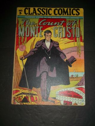 Classic Comics 3 (1946) (hrn28) The Count Of Monte Cristo Higher Grade