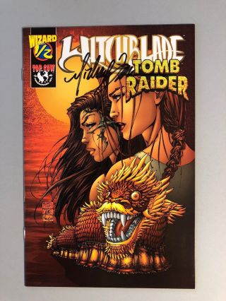 Witchblade & Tomb Raider 1/2 Nm (1999) Wizard Signed By Michael Turner