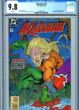 Aquaman 2 Cgc 9.  8 White Pages Aquaman Loses Left Hand Dc Comics 1994