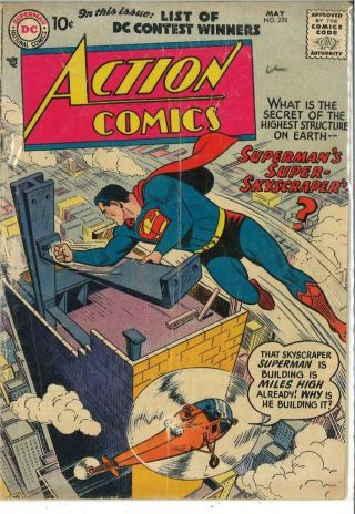 Action Comics 228 (1957) " Superman’s Skyscraper " 4.  0