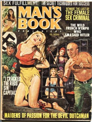 Man’s Book - Aug 1968 - Nazi Brands Bound Blonde - Cheesecake - Pulp Thrills
