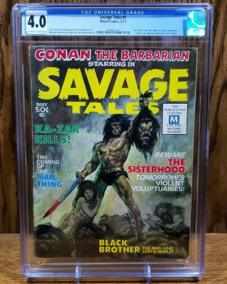 Savage Tales 1 Cgc 4.  0 - 1st Appearance Of Man - Thing - - Hulu Show Coming Soon