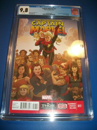 Captain Marvel 17 Hot Key 2nd Kamala Khan Cgc 9.  8 Nm/m 1st Pr Ms Carol Danvers