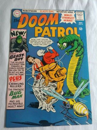 Doom Patrol 99 1965 1st App Beast Boy,  Bug Man.  Dc Key Teen Titans Dcu