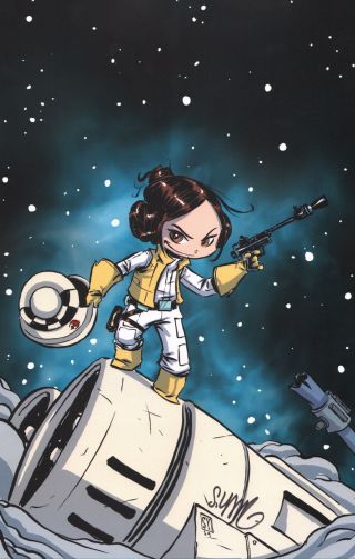 Skottie Young Signed Marvel Comics Star Wars Art Print Princess Leia Hoth Gear
