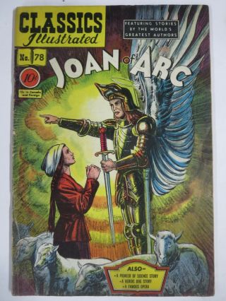 Classic Illustrated 78 (g) Joan Of Arc (1st Edition,  Hro=78) Dec 1950