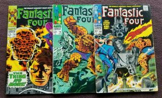 Fantastic Four 78 79 80 Marvel Silver Age Comic 1968 Stan Lee And Jack Kirby