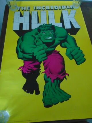 Vintage Marvel Hulk Poster 1977 Marvelmania.