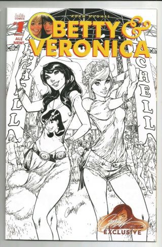 BETTY & VERONICA 1,  J Scott Campbell Color,  Sketch variants,  Archie 8/2016 4