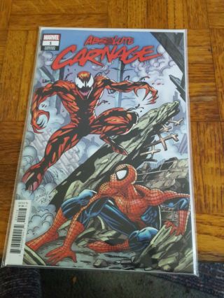 Absolute Carnage 1 Bagley Variant Rare Marvel Comics 2019 Spider - Man Venom
