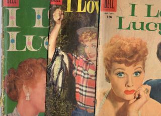 3 Diff.  I Love Lucy Comics 7 19 & 20 Lucille Ball,  Ricky Ricardo & Jr.  1950 