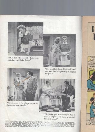 3 diff.  I LOVE LUCY comics 7 19 & 20 Lucille Ball,  Ricky Ricardo & jr.  1950 ' s 5