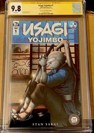 Usagi Yojimbo 1 Cgc 9.  8 Excelsior Ed Kotkin Cover Ss Signed By Sakai Idw (2019)