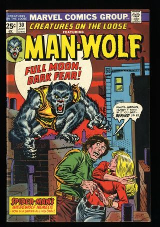 Creatures On The Loose 30 Vf 8.  0 Man - Wolf