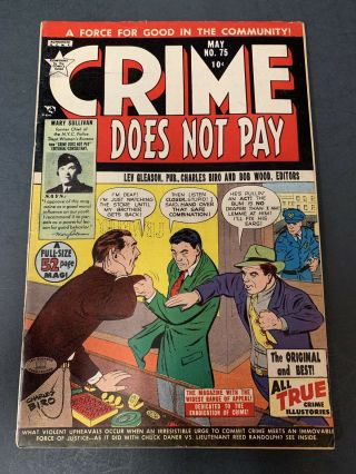 Crime Does Not Pay 75 (1949) Golden Age Comic Book - Great Read