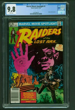 Raiders Of The Lost Ark 1 Cgc 9.  8 White Pages Marvel Movie Spotlight 1982
