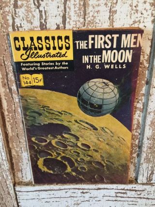Gilberton Classics Illustrated First Men In The Moon 144 May 1958 Vtg Comic